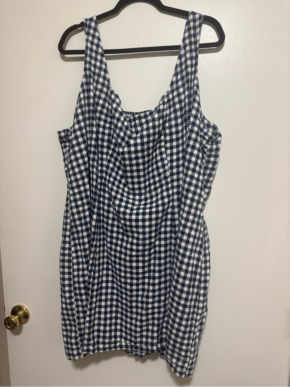 Old Navy Navy and White Gingham Mini Dress